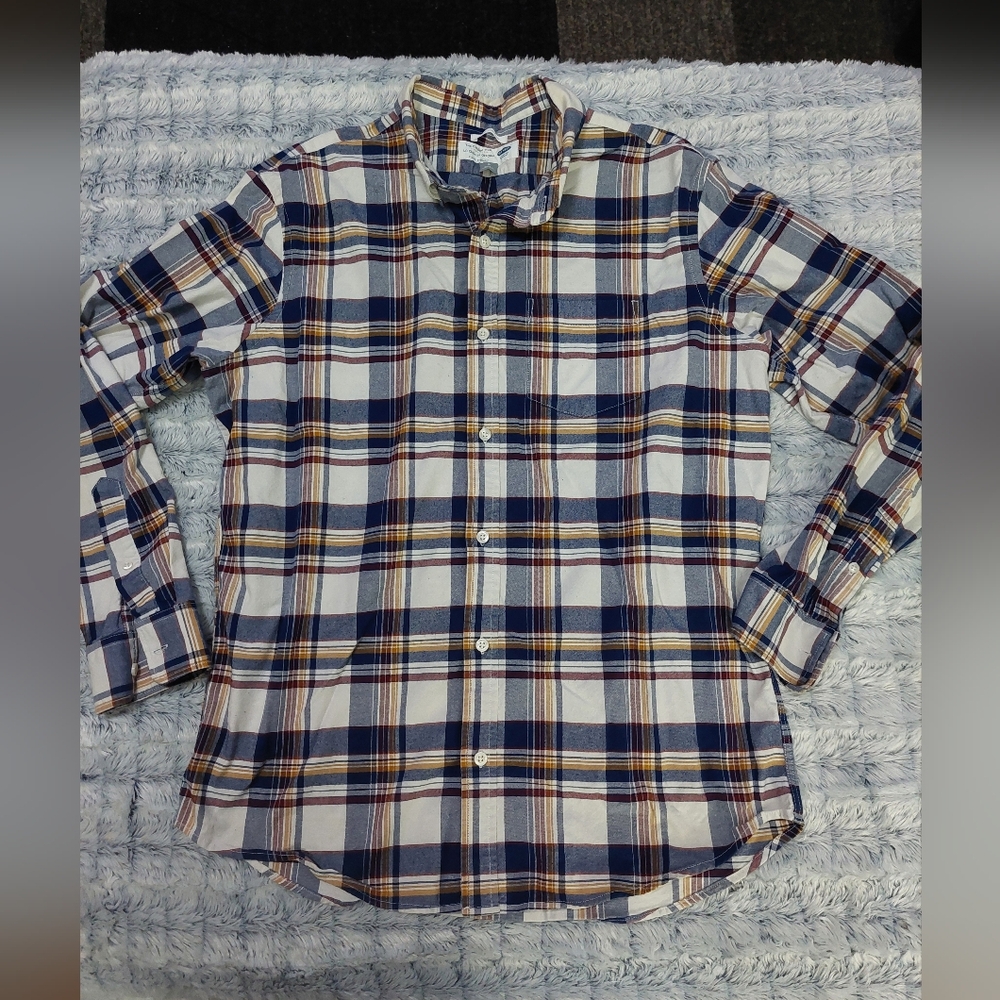 Old Navy Men's Plaid Button-Down Shirt Large - Picture 1 of 4